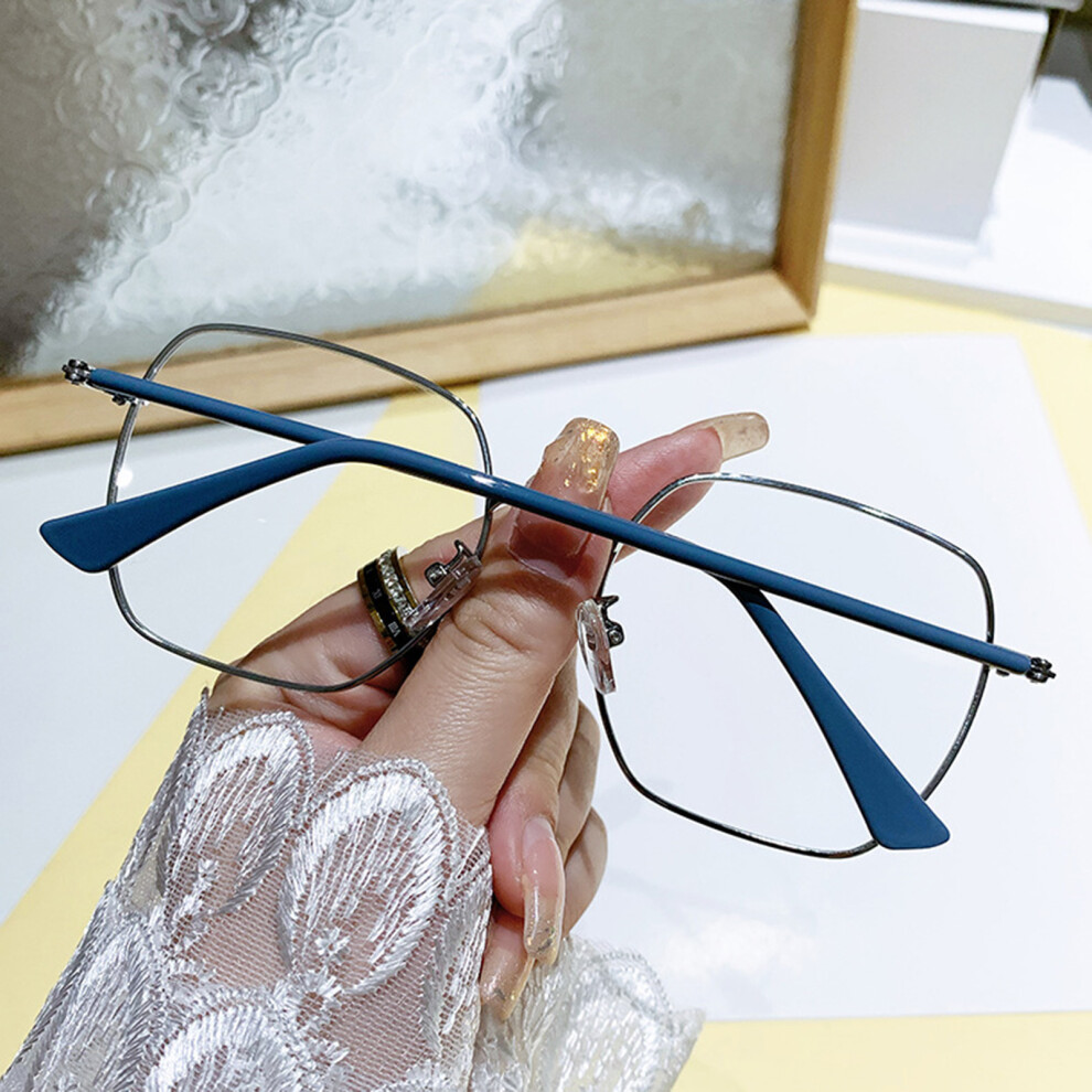 Dachuang Beauty (Blue Silver Frame, 300) Color-Changing Gaming Glasses For Eyestrain Relief