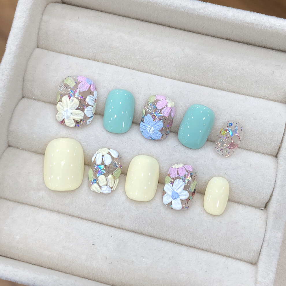 Dachuang Beauty (S) Glitter False Nails - Natural & Unbreakable