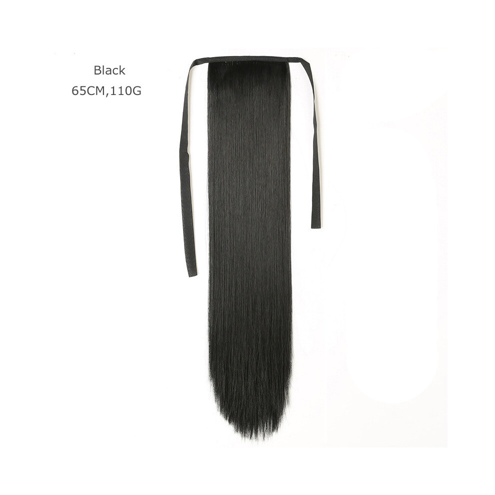 Dachuang Beauty (Natural Black 65Cm) Women\'S Long Straight Clip-In Hair Extensions 45/55/65Cm