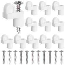(12 pcs white) 3/8\" Window Screen Clips - Durable Plastic Fasteners