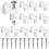 (12 pcs white) 3/8\" Window Screen Clips - Durable Plastic Fasteners 1