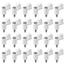 (24 pcs white) 3/8\" Window Screen Clips - Durable Plastic Fasteners