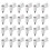 (24 pcs white) 3/8\" Window Screen Clips - Durable Plastic Fasteners 1