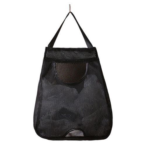 (Black regular) Mesh Trash Bag Holder - Home & Kitchen Organizer