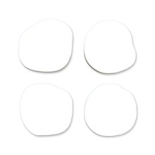 (4-piece set white, 10 x 10cm) 8-Pack Diatomite Coasters, Absorbent & Non-Slip
