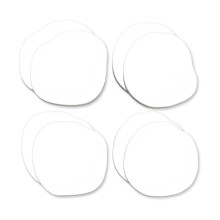 (Set of 8 pieces white, 10 x 10cm) 8-Pack Diatomite Coasters, Absorbent & Non-Slip