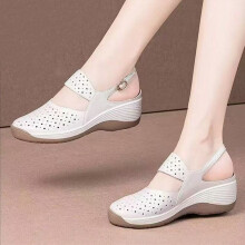 (Creamy White, 35) Women\'s Summer Wedge Sandals - Anti-Slip Comfort