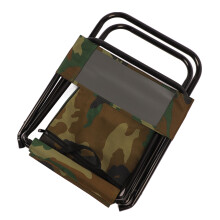 Portable Camouflage Folding Chair with Steel Pipe & Oxford Cloth, 60x35x28cm