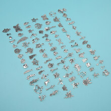 Deep Silver Legierung DIY-Anhänger Zubehör für Schmuck & Dekoration (100 Stück)