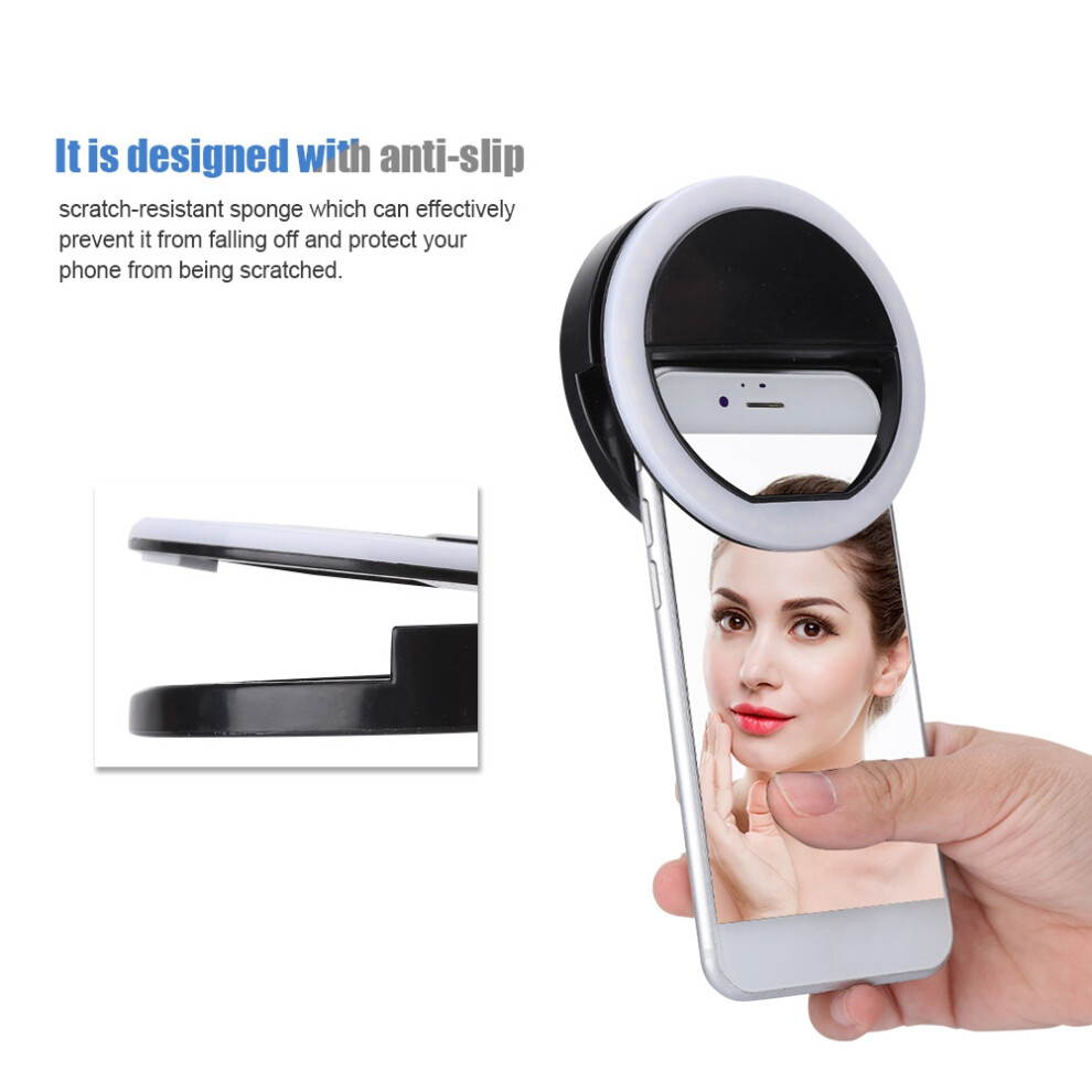 Compact Selfie Ring With 3 Brightness Levels Light 7340572871060