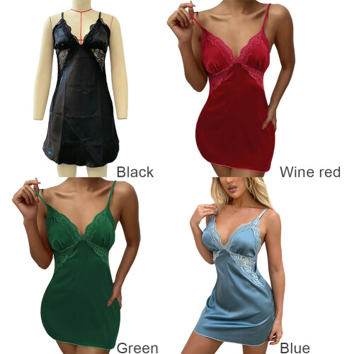 Νυχτικό Babydoll από δαντέλα για γυναίκες σέξι εσώρουχα με τιράντες G-String με 2