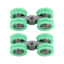 2Pcs Stainless Steel U-Shaped Shower Door Wheels, M6, 23mm Diameter