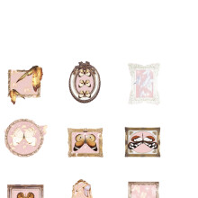 30 Vintage Butterfly Stickers Set