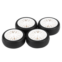 Pneus RC de alto desempenho com textura irregular, projetados para carros de corrida on-road 1/10, oferecendo melhor aderência e dirigibilidade para