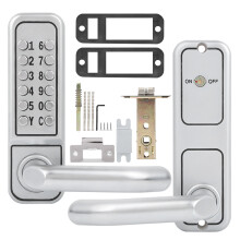 Durable Cylinder Door Lock With Mechanical Password, Solid Zinc Alloy Keyless Entry System Waterproof Strong And Durable Front Door Lock Entry Lever