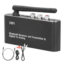 Digitálny koaxiálny audio prevodník z optických vlákien na analógový s diaľkovým ovládaním hlasitosti a Bluetooth 5.0 pre herné konzoly -