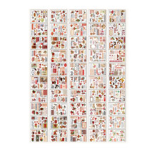 50 Stück Vintage Washi-Aufkleber für Scrapbooks & Journals – Vollfarbige Geschenkverpackung