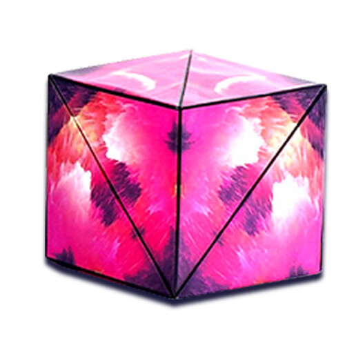 Shape Shifting Box Model: 3D Cube, Color Red 1
