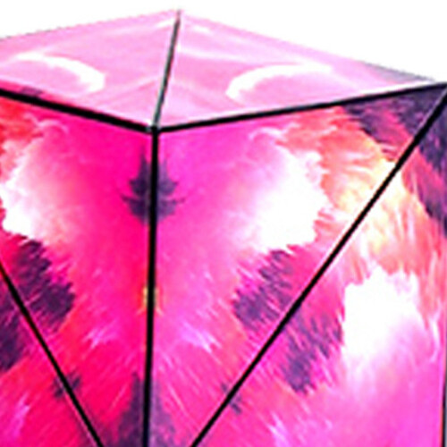 Shape Shifting Box Model: 3D Cube, Color Red 2