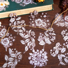 20 Stück Blumenselbstklebemotive Blumenpflanzen-Serie Scrapbook-Aufkleber, leichtes Papier