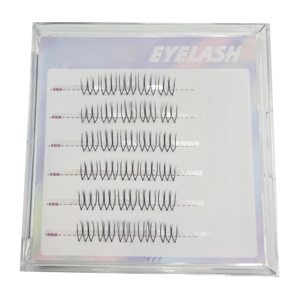Dachuang Beauty Black (With Adhesive) Natural Messy False Eyelashes, C Curl