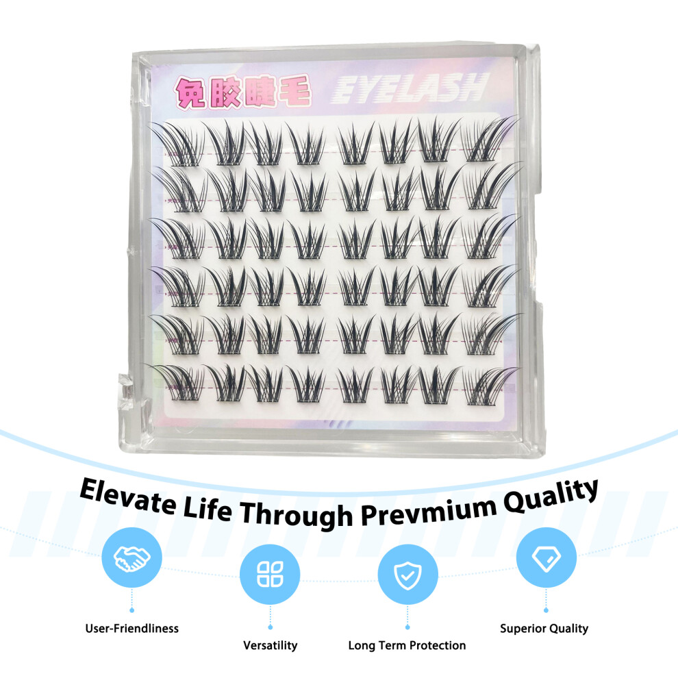 Dachuang Beauty Black (Tushan Fox) Natural Messy False Eyelashes, C Curl