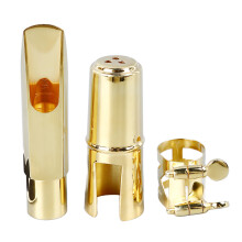 Kit di bocchieri in metallo dorato per alto sax 8C per esercitazione e performance