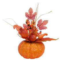 Unique Design Lifelike Appearance Festive Decoration Artificial Pumpkin Autumn Floral Arrangement Premium Material Thanksgiving Harvest Theme