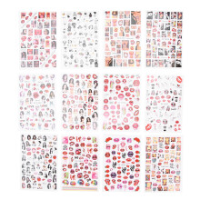Stickers pour ongles aux styles et motifs variés, auto-adhésifs, imperméables et sûrs, pour décorer et personnaliser vos ongles.
