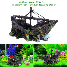Akvarium Skeppsvrak Ornament Realistiskt Sjunket Skepp Akvariumdekoration Miljövänlig Harts Unik Design Giftfri Lätt att Rengöra För Sötvatten