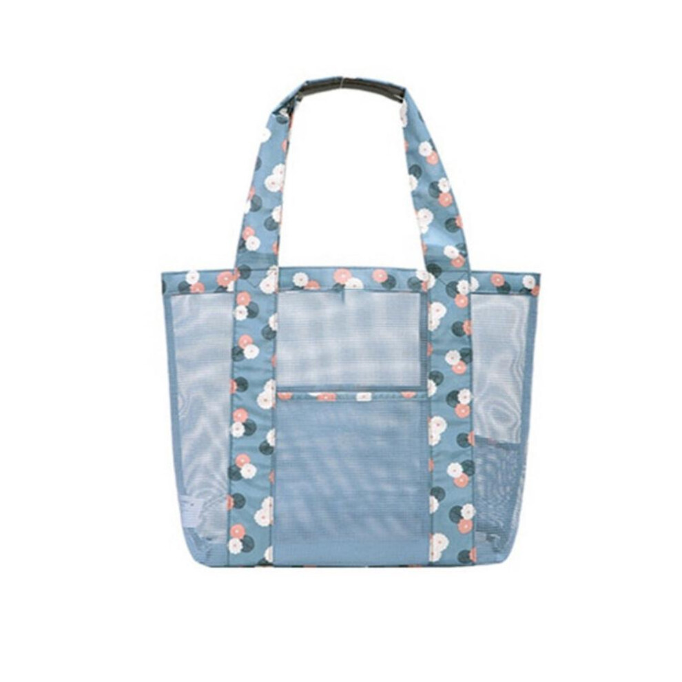 Cosmetic Bag with Compression Pouches Waterproof Mesh Shower Caddy Foldable Travel Storage Organizer for Gym Beach College Dorm Bathroom