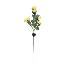 Weather Proof Solar Garden Stake Lights Realistic Artificial Rose Lights For Courtyard Pathway Lawn Decoration Auto On Off Function Longer Night