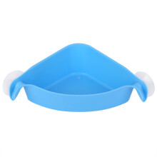 Triangular Pet Toilet Pan with Properly Spaced Mesh Layers Hygienic Plastic Design for Cage Corners Easy Assembly and Disassembly for Cleaning Sturdy