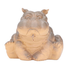 Statuie de hipopotam din rășină, sculptură animală, detalii fine, figurină drăguță, durabilă, rezistentă la coroziune, rezistentă la
