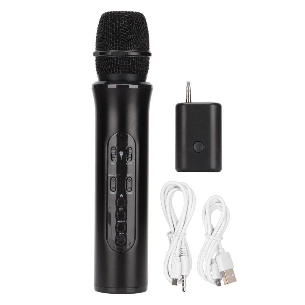 Portable Receiver Wireless Microphone System With Built In Bluetooth Speaker Recorder Player And Rechargeable Battery For Karaoke Live Shows 9357860315562