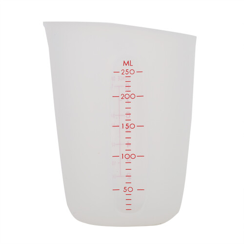 White Measuring Cup Liquid Container With Graduations Precise Dosage Lightweight Silicone Measuring Beaker