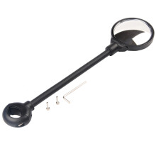 Espejo retrovisor para bicicleta compatible con manillar, lente gran angular resistente a los arañazos con varilla flexible ajustable, ligero y a