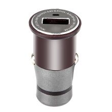 Chargeur de voiture USB-C à double port, compatible avec la charge rapide PD 3.0. Design compact entièrement métallique avec dissipation thermique
