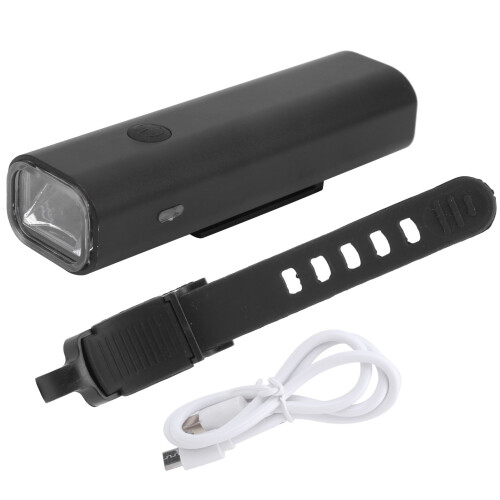 Front Bicycle Light USB Rechargeable Waterproof Bright LED Long-lasting Illumination Versatile Lighting Modes Multi-purpose Use Durable Aluminum