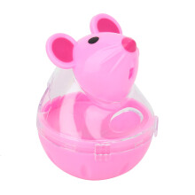 Interactive Cat Toy Treat Dispenser, Mice Shape Slow Feeder Ball with Removable Top and Transparent Food Compartment for Enriched Play Sessions