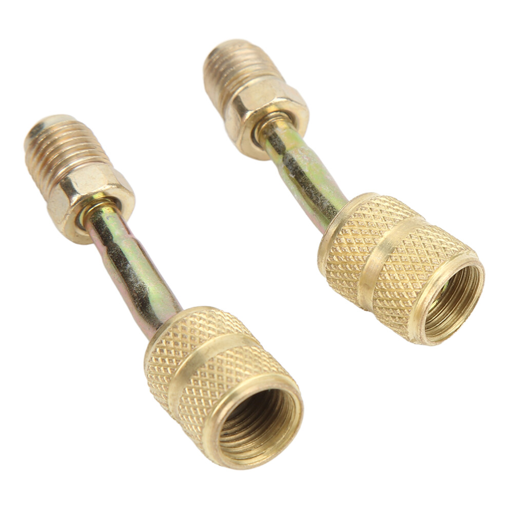 Vacuum Service Port Adapter For Hvac Refrigeration, Brass Construction R410a Adapter Swivel Adapter Quick Coupler Sae Female To Sae Male Anti Leakage 9175034549007