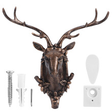 Schlichter, minimalistischer Wandhaken in Tierform, rustikaler Vintage-Stil, ideal für Mäntel, Handtücher und Schlüssel, dekorative Harzhaken,