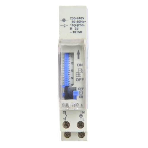 Heavy Duty Time Switch Mechanical Timer, Programmable Timer with24Hour Timer Function, Compact Size DIN Rail Mount Timer for Reliable Time Control 1