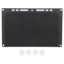 Ultra-Thin Solar Panel Charger Monocrystalline Cells Auto Restart USB Output Super Lightweight Waterproof IP65Easy Mounting Eyelets And Suction Cups