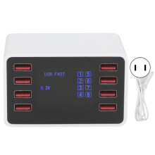 USB Charging Station With Overheat Protection, Smart IC Control Circuit Fast Charging Multiport Charger Hub High Quality Materials Environmental