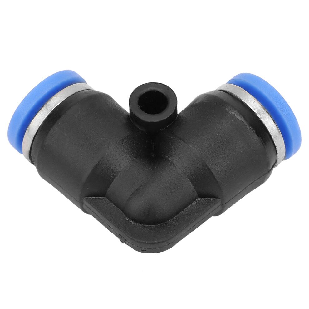10Pcs Plastic Equal Elbow Push Fittings Pv-6 6Mm Pneumatic Air Hose Connectors 8771389325009