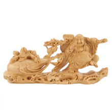Ornamento del tempio Zen Decorazione unica per la casa Decorazione Feng Shui Buddha Scultura artistica Intaglio creativo Sculture fatte a mano Legno