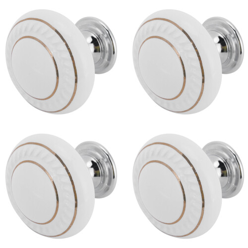 Modern Cabinet Hardware Pulls Vacuum Electroplating Strong ABS Material Elegant Drawer Knobs For Kitchen Bedroom Furniture Makeover (4PCS) 1