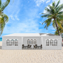 3*9m Outdoor Gazebo W/ 7 Sides Garden Marquee Party Camping Tent Canopy