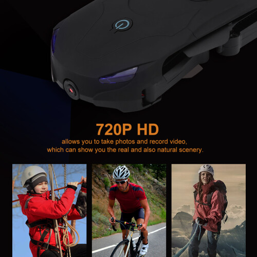 Πτυσσόμενο FPV Drone με κάμερα HD και ρυθμιζόμενο φακό, τετρακόπτερο WiFi σε πραγματικό 1
